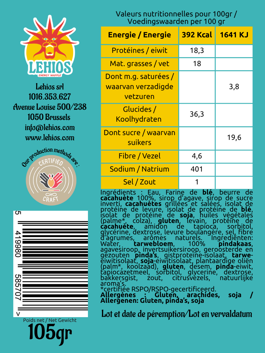 Gaufres Protéinées (8 pièces): Peanut Dream