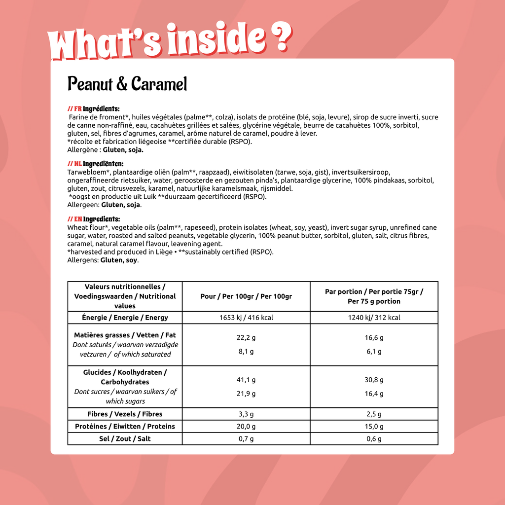 Cookies Protéinés (12 pièces): Peanut & Caramel